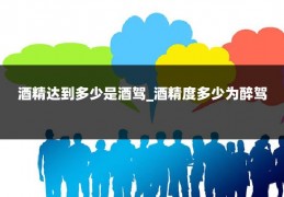 酒精达到多少是酒驾_酒精度多少为醉驾