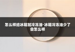 怎么样给冰箱加冷冻油-冰箱冷冻油少了会怎么样