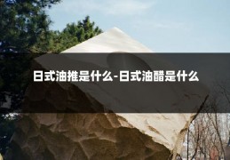 日式油推是什么-日式油醋是什么