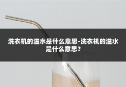 洗衣机的溢水是什么意思-洗衣机的溢水是什么意思？