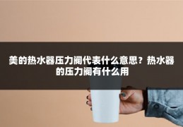 美的热水器压力阀代表什么意思?热水器的压力阀有什么用