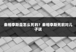 秦相李斯是怎么死的?秦相李斯死前对儿子说