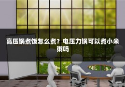 高压锅煮饭怎么煮?电压力锅可以煮小米粥吗