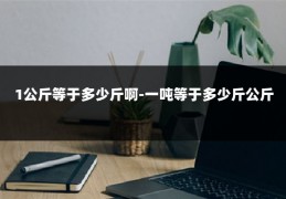 1公斤等于多少斤啊-一吨等于多少斤公斤