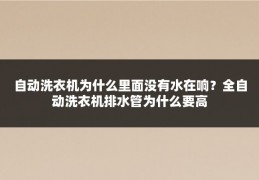 自动洗衣机为什么里面没有水在响？全自动洗衣机排水管为什么要高