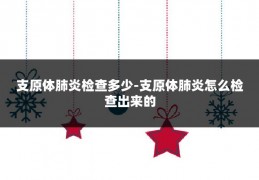 支原体肺炎检查多少-支原体肺炎怎么检查出来的