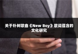 关于朴树歌曲《New Boy》歌词蕴含的文化研究