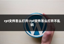 rpt文件怎么打开-rpt文件怎么打开不乱码