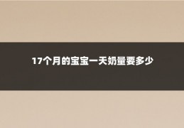 17个月的宝宝一天奶量要多少