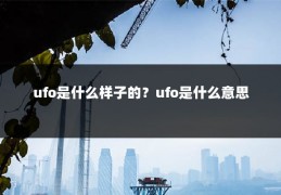 ufo是什么样子的?ufo是什么意思