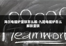 海尔电磁炉童锁怎么解-九阳电磁炉怎么解锁童锁