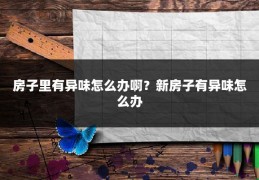 房子里有异味怎么办啊？新房子有异味怎么办