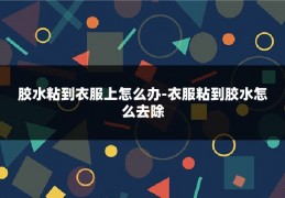 胶水粘到衣服上怎么办-衣服粘到胶水怎么去除