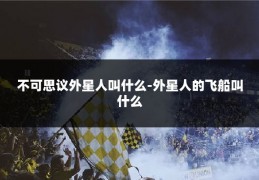 不可思议外星人叫什么-外星人的飞船叫什么