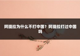 阿提拉为什么不打中国?阿提拉打过中国吗