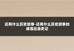 还有什么历史故事-还有什么历史故事的成语出自史记