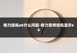 格力挂机e6什么问题-格力变频挂机显示e6