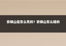 安禄山是怎么死的？安禄山怎么瞎的