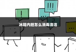 冰箱内胆怎么消毒清洁