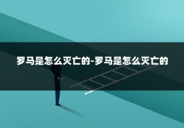 罗马是怎么灭亡的-罗马是怎么灭亡的
