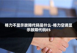 格力不显示故障代码是什么-格力空调显示故障代码E5