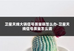卫星天线大锅信号质量弱怎么办-卫星天线信号质量怎么调