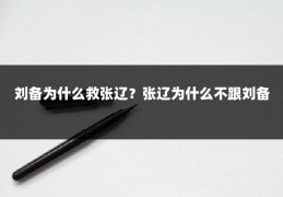 刘备为什么救张辽?张辽为什么不跟刘备