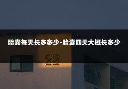 胎囊每天长多多少-胎囊四天大概长多少