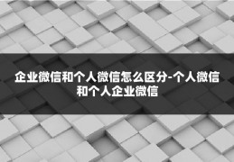 企业微信和个人微信怎么区分-个人微信和个人企业微信