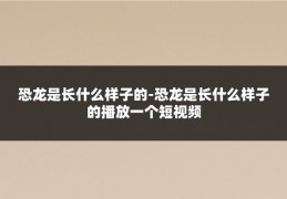 恐龙是长什么样子的-恐龙是长什么样子的播放一个短视频