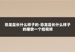 恐龙是长什么样子的-恐龙是长什么样子的播放一个短视频