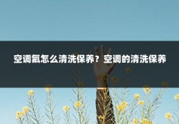 空调氟怎么清洗保养?空调的清洗保养