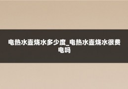 电热水壶烧水多少度_电热水壶烧水很费电吗