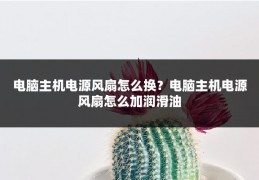 电脑主机电源风扇怎么换？电脑主机电源风扇怎么加润滑油
