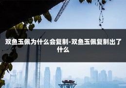 双鱼玉佩为什么会复制-双鱼玉佩复制出了什么
