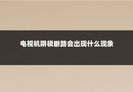 电视机阴极断路会出现什么现象