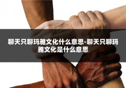 聊天只聊玛雅文化什么意思-聊天只聊玛雅文化是什么意思