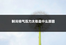 制冷排气压力太低是什么原因