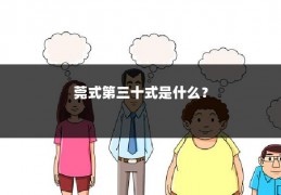 莞式第三十式是什么?