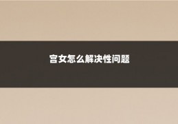 宫女怎么解决性问题