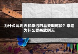 为什么武则天和李治的墓要叫乾陵？李治为什么要杀武则天