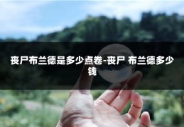 丧尸布兰德是多少点卷-丧尸 布兰德多少钱