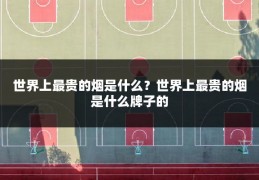 世界上最贵的烟是什么?世界上最贵的烟是什么牌子的