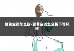 夏普空调怎么拆-夏普空调怎么拆下导风板