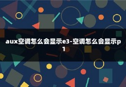aux空调怎么会显示e3-空调怎么会显示p1