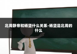 北周静帝和杨坚什么关系-杨坚是北周的什么