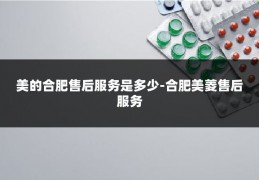 美的合肥售后服务是多少-合肥美菱售后服务