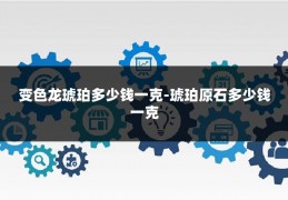 变色龙琥珀多少钱一克-琥珀原石多少钱一克