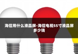 海信用什么液晶屏-海信电视55寸液晶屏多少钱