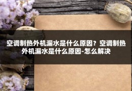 空调制热外机漏水是什么原因?空调制热外机漏水是什么原因-怎么解决